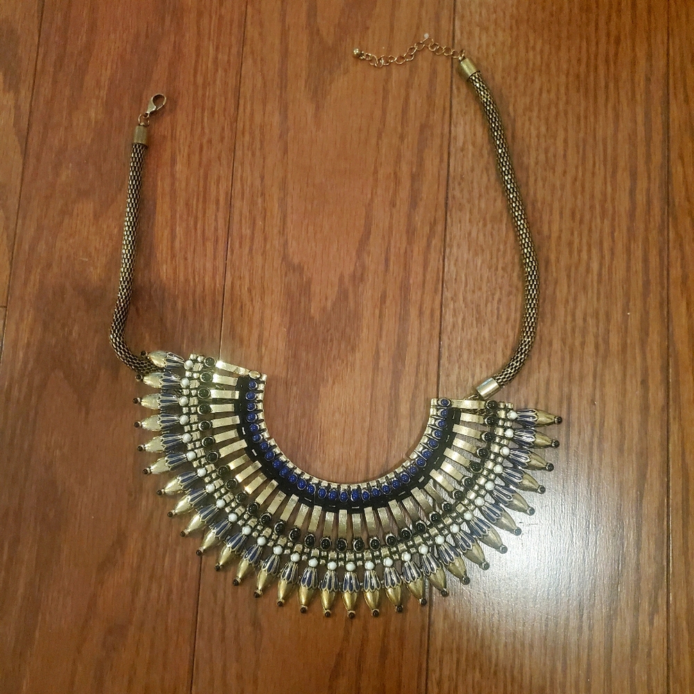 Pharoah style gold necklace statement piece